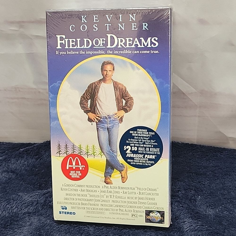 NEW FIELD OF DREAMS KEVIN COSTNER VHS McDonalds logo